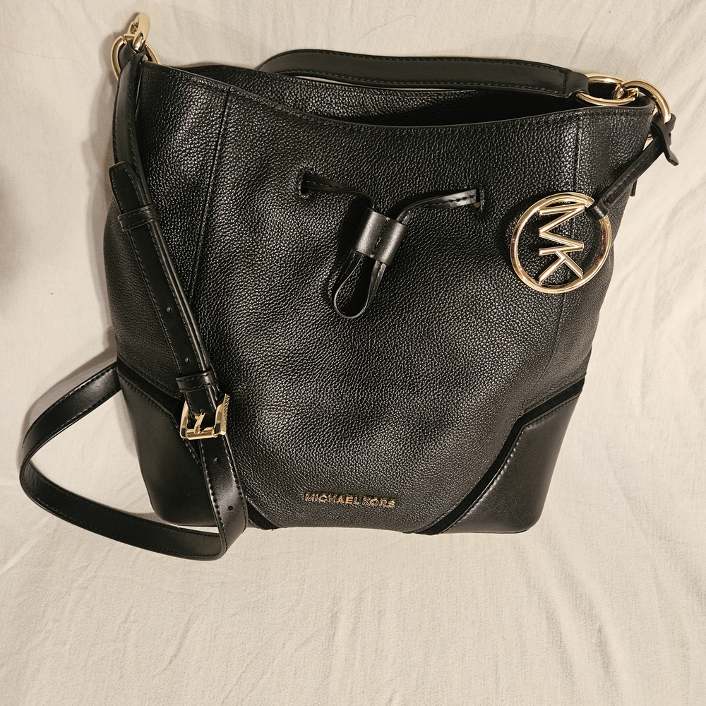 Michael Kors Black Leather Shoulder Bag